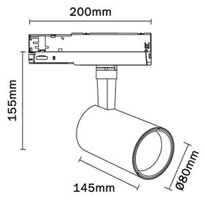 Mantra 7210 3F Fiji, výkonný LED reflektor 30W 3000K 38°, černá, průměr 8cm