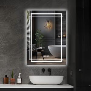 IREDA Koupelnové zrcadlo s LED osvětlením, 80 x 60 cm DF95769