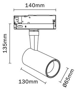 Mantra 7208 3F Fiji, výkonný LED reflektor 15W 3000K 38°, černá, průměr 6,5cm