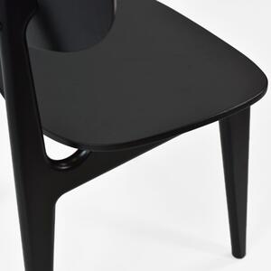 Černá jídelní židle celo dřevěná