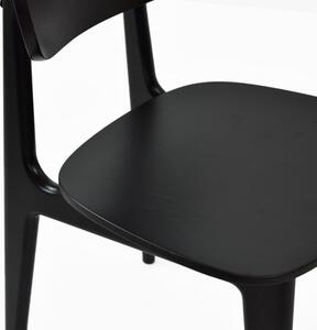 Černá jídelní židle celo dřevěná