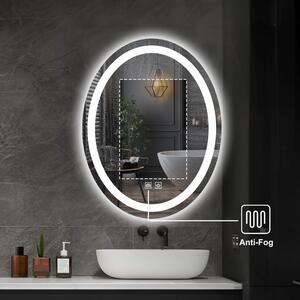 IREDA Koupelnové zrcadlo s osvětlením, 80x60cm, reproduktor