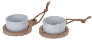 Porcelánová servírovací miska Bamboo 30x10x6 cm sada 2ks