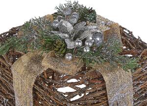 Sada 2 dekorativních stříbrných vánočních ozdob INARI