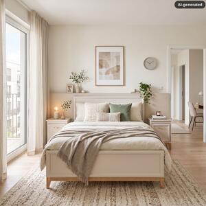 Manželská postel s úložným prostorem 140x200 ELLENSBURG - kašmír