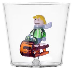 Ichendorf Milano designové sklenice na vodu Snow Games Tumbler Kid And Bobsleigh