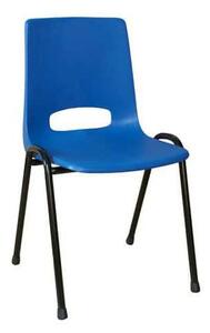 Manutan Expert Plastová jídelní židle Pavlina Black, modrá