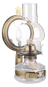 Brilagi - Petrolejová lampa se zrcadlem MERLIN zlatá/patina