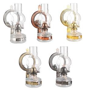 Brilagi - Petrolejová lampa se zrcadlem MERLIN měděná/patina