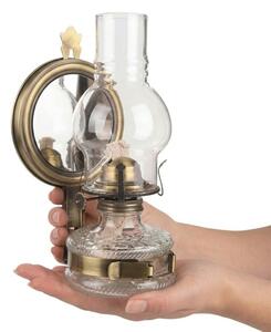 Brilagi - Petrolejová lampa se zrcadlem MERLIN zlatá/patina