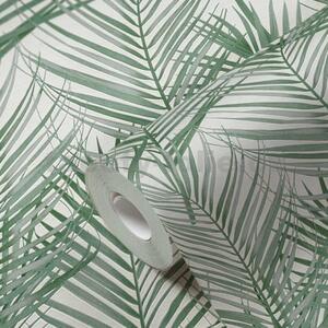 Vliesové tapety na zeď Attractive2 39038-1, rozměr 10,05 m x 0,53 m, palmové listy zelené, A.S. Création