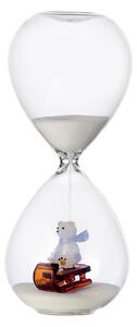 Ichendorf Milano designové stolní hodiny Snow Games Bear And Bobsleigh Hourglass