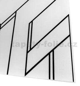 3D panel 0070, cena za kus, rozměr 50 cm x 50 cm, GLAMOUR 4 černobílý, IMPOL TRADE
