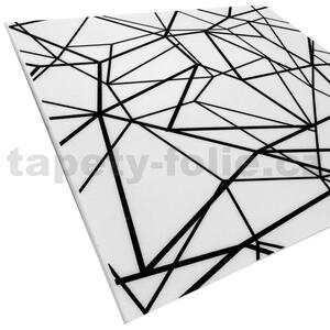 3D panel 0066, cena za kus, rozměr 50 cm x 50 cm, CRYSTAL černo-bílý, IMPOL TRADE