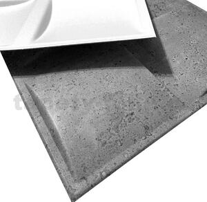 3D panel 0074, cena za kus, rozměr 50 cm x 50 cm, PLAID beton světlý, IMPOL TRADE