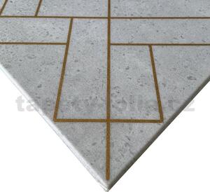 3D panel 0067 rozměr 50 cm x 50 cm, beton GLAMOUR 1 se zlatými konturami, IMPOL TRADE