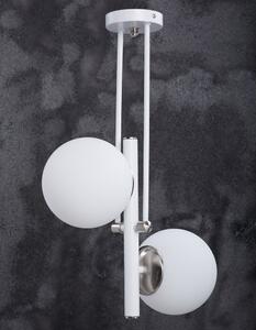 Závěsné svítidlo se skleněným stínidlem ve stříbrno-bílé barvě ø 15 cm Libra – Squid Lighting