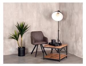 Černý konferenční stolek s deskou z mangového dřeva LABEL51 Vintage, 80 x 80 cm