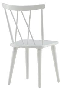 Jídelní židle Mariette, 2ks, bílá, S53,5xD50xV86
