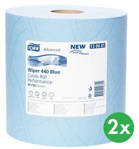 Tork Advanced 440 Performance papírové utěrky, kombi role, modrá, šířka 235 mm, 2 ks