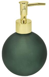 Dávkovač mýdla Globe, zelená/se zlatými prvky, 400 ml
