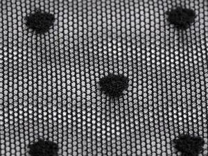 Tyl elastický PAD s puntíky METRÁŽ - 2 černá