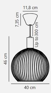 NORDLUX Aver originální závěsné svítidlo Varianta: Ø 300 x 350 mm, černá