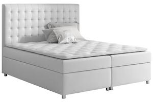 Kontinentální postel Alfi, Rozměr postele: 160x200, Barva:: ekokůže Soft 017 (bílá) Mirjan24 5902928411249