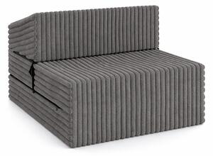 Rozkládací pohovka SUZI TMAVĚ ŠEDÁ SZTRUKS 70x200 výška 14 cm