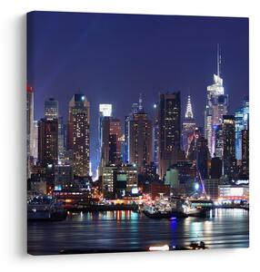 Obraz - Osvětlené New Yorské mrakodrapy (30x30 cm)