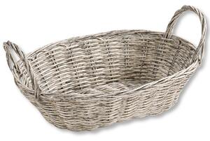 Košík na pečivo Oval Grey, 28x21 cm