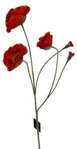 Mák - umělá květina oranžovo-červená 67cm