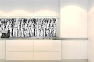 Samolepící tapety za kuchyňskou linku, rozměr 180 cm x 60 cm, černobílá tráva, DIMEX KI-180-137