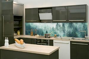 Samolepící tapety za kuchyňskou linku, rozměr 350 cm x 60 cm, stromy v mlze, DIMEX KI-350-140