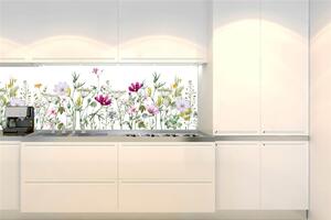Samolepící tapety za kuchyňskou linku, rozměr 180 cm x 60 cm, luční květy, DIMEX KI-180-144