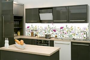 Samolepící tapety za kuchyňskou linku, rozměr 180 cm x 60 cm, luční květy, DIMEX KI-180-144