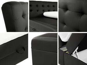 Kontinentální postel Limbo, Rozměr postele: 200 x 200 cm, Barva:: ekokůže Soft 011 (černá) Mirjan24 5902928402254