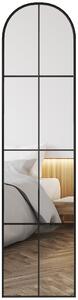 HOMCOM Dekorativní Nástěnné Zrcadlo 40x160 cm Okenní Zrcadlo pro Obývací Pokoj, Ložnici, Předsíň Moderní Styl Černé | Aosom