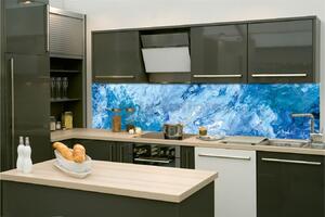 Samolepící tapety za kuchyňskou linku, rozměr 180 cm x 60 cm, modrý mramor, DIMEX KI-180-158
