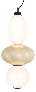 LED Lustr na lanku ASCOLI LED/18W/230V pr. 20 cm béžová