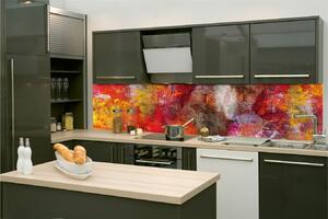 Samolepící tapety za kuchyňskou linku, rozměr 350 cm x 60 cm, barevná abstraktní zeď, DIMEX KI-350-160