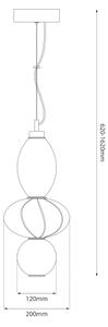 LED Lustr na lanku ASCOLI LED/18W/230V pr. 20 cm béžová