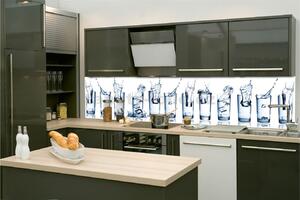 Samolepící tapety za kuchyňskou linku, rozměr 180 cm x 60 cm, sklenice s vodou, DIMEX KI-180-162