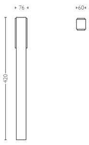 16488/93/P0 Stratosphere venkovní sloupkové LED svítidlo 2x4,5W 1000lm 2700K 42cm IP44, antracitové