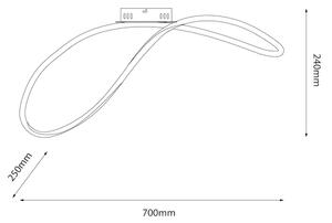 LED Stropní svítidlo INFINITY LED/21W/230V černá