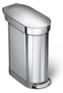 Úzký pedálový odpadkový koš Simplehuman Slim - 45 l, kartáčovaná nerez ocel, FPP