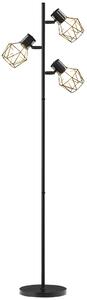 Stojací lampa se 3 samostatně ovládanými svítidly, černá, 169 cm B31-492V90BK