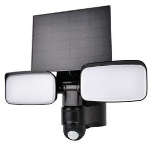 Solight LED solární osvětlení se senzorem, 9W, 850lm, 4000K, Li-Ion, černá WO7203