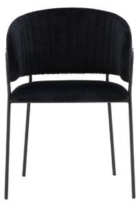 Jídelní židle Selma, 2ks, černá, 58.5x57.5x80.7