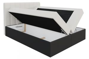 Kontinentální postel Figo, Rozměr postele: 160x200, Barva:: ekokůže Soft 011 (černá) + Ikar 1 Mirjan24 5902928427592